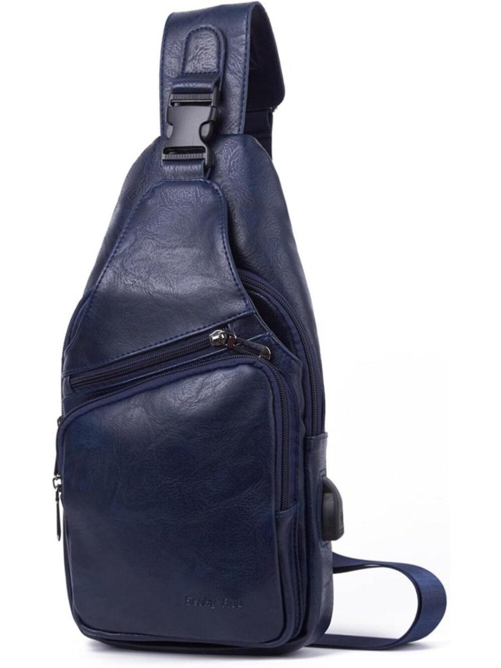 Lightweight Waterproof Men's Sling Bag with USB Charging Port - Crossbody Chest
